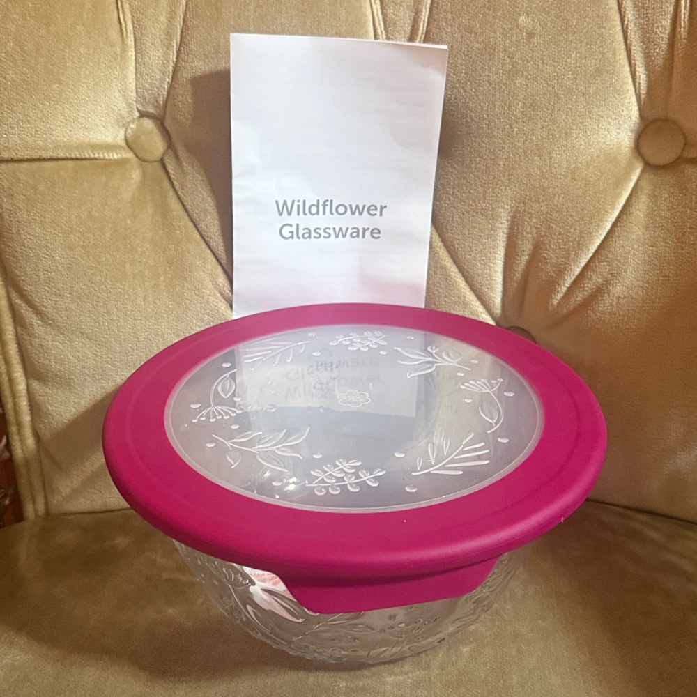 Princess House Brand New Clear Glass Bowl with Lid